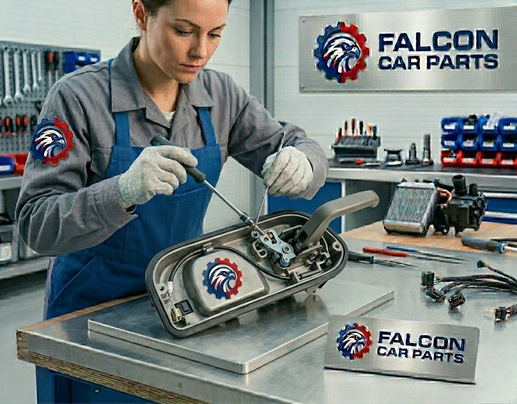 Quality inspected used hood release lever showing clean interior finish