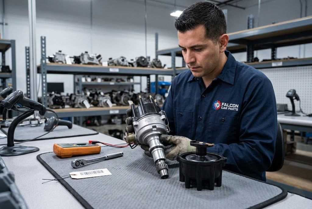 Tested used OEM ignition distributor with clean housing and gear