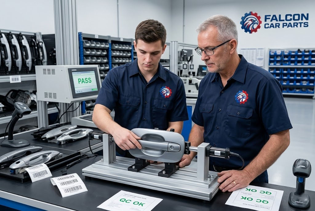 Tested used exterior door handle with factory finish