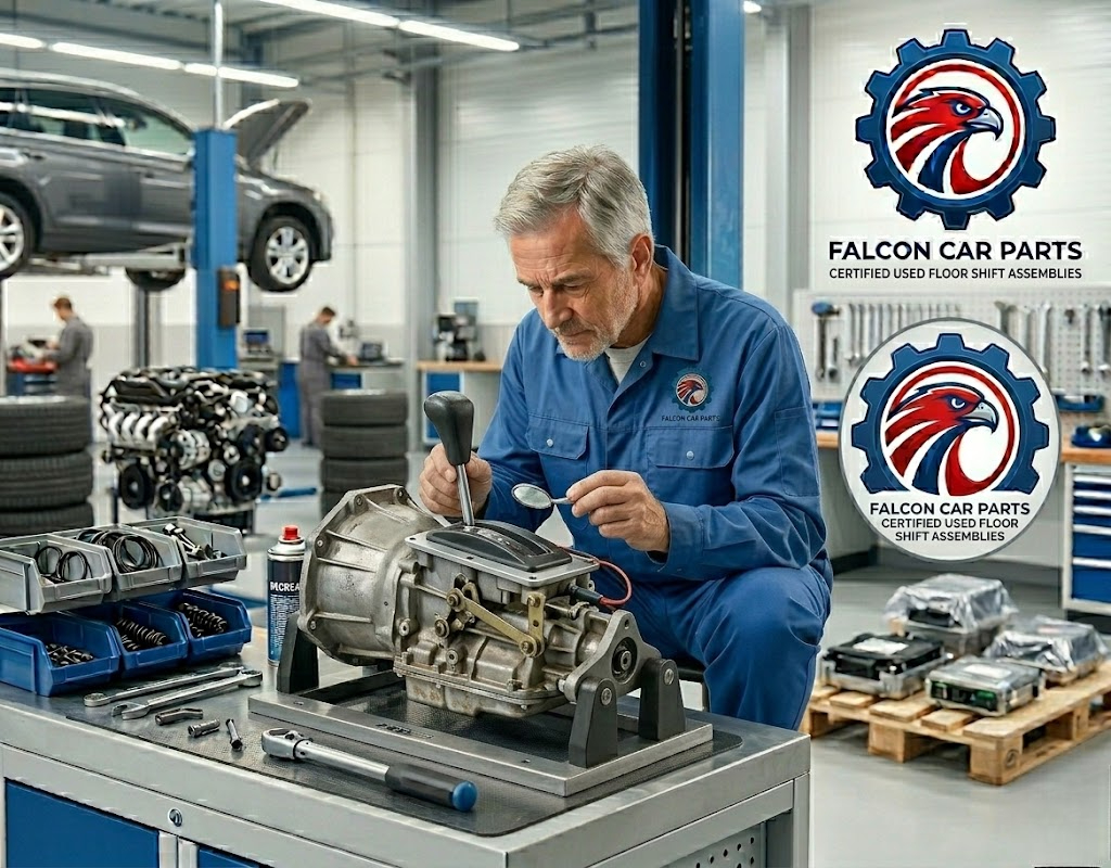 Tested used gear shifter assembly with clean electrical connectors