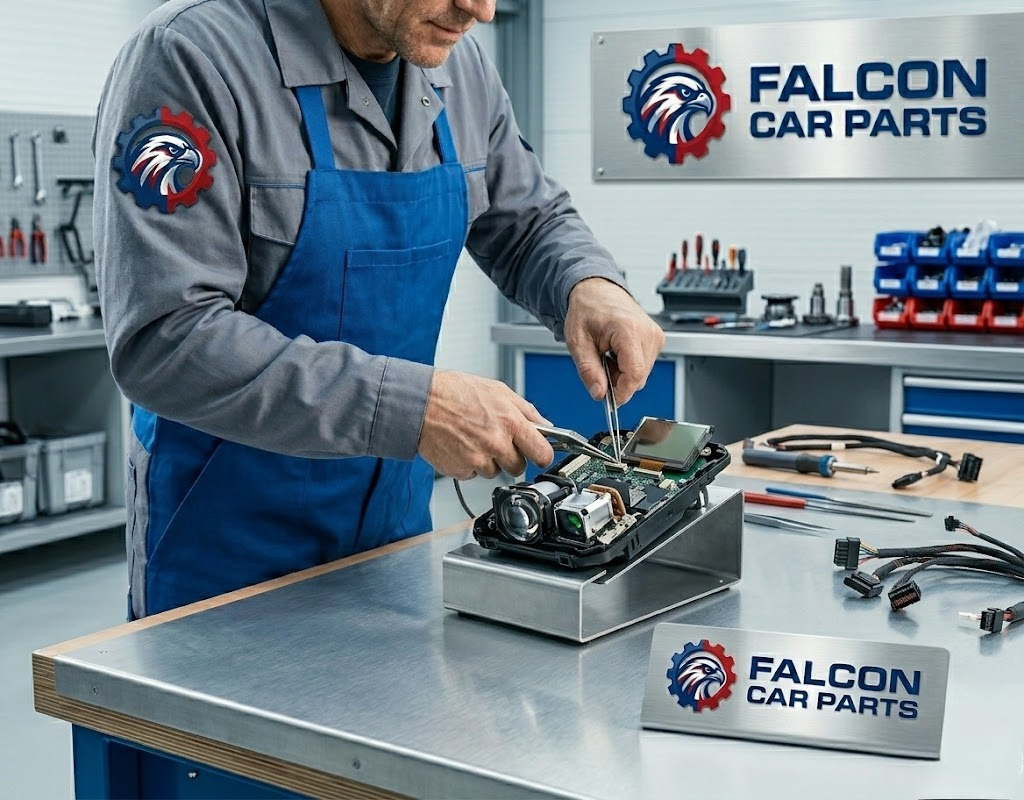 Bench-tested used car HUD projector showing clear display optics