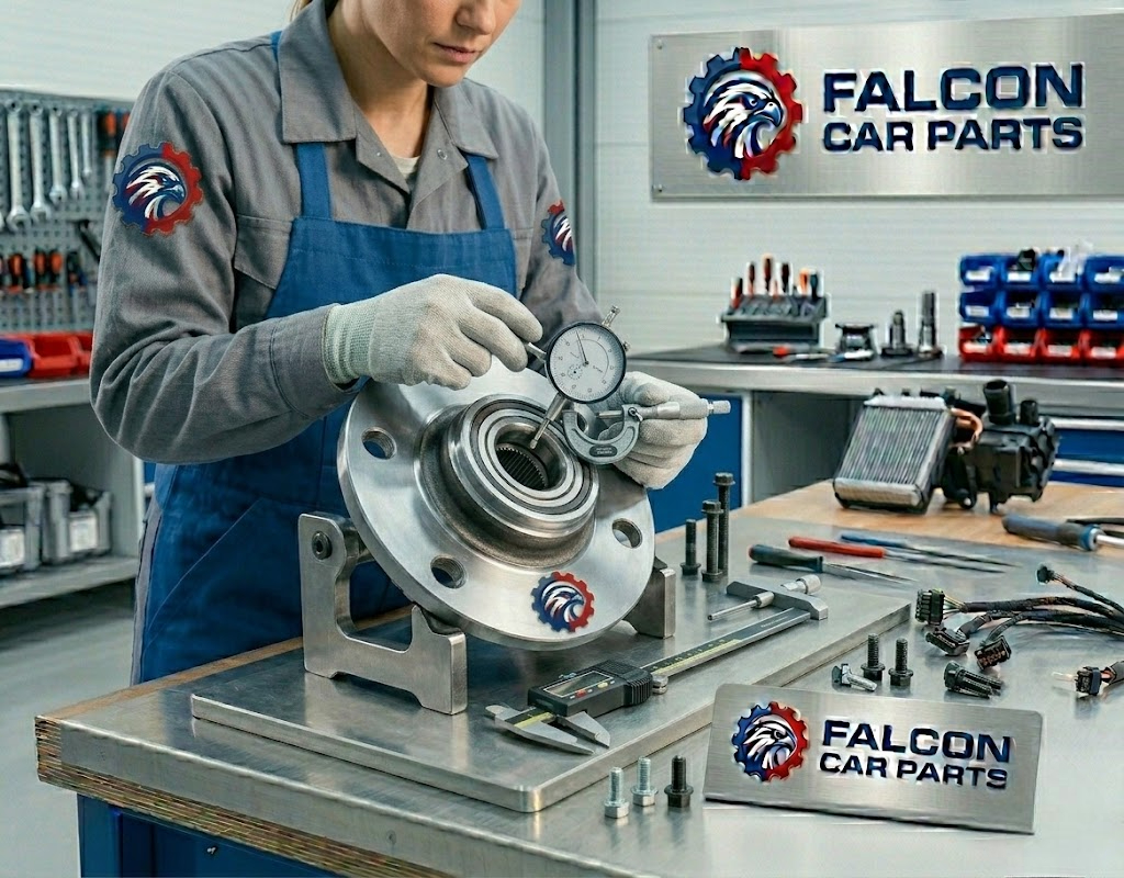 Quality inspected used wheel hub assembly with clean lug bolts and ABS wire