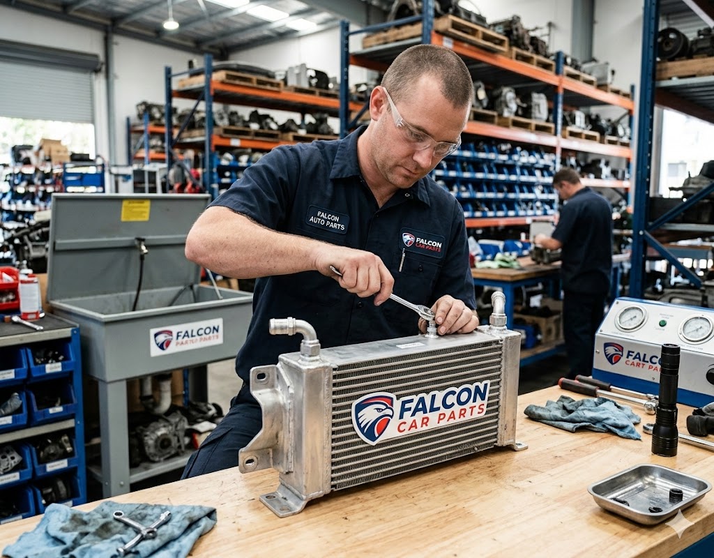 Technical inspection of a used OEM engine oil cooler