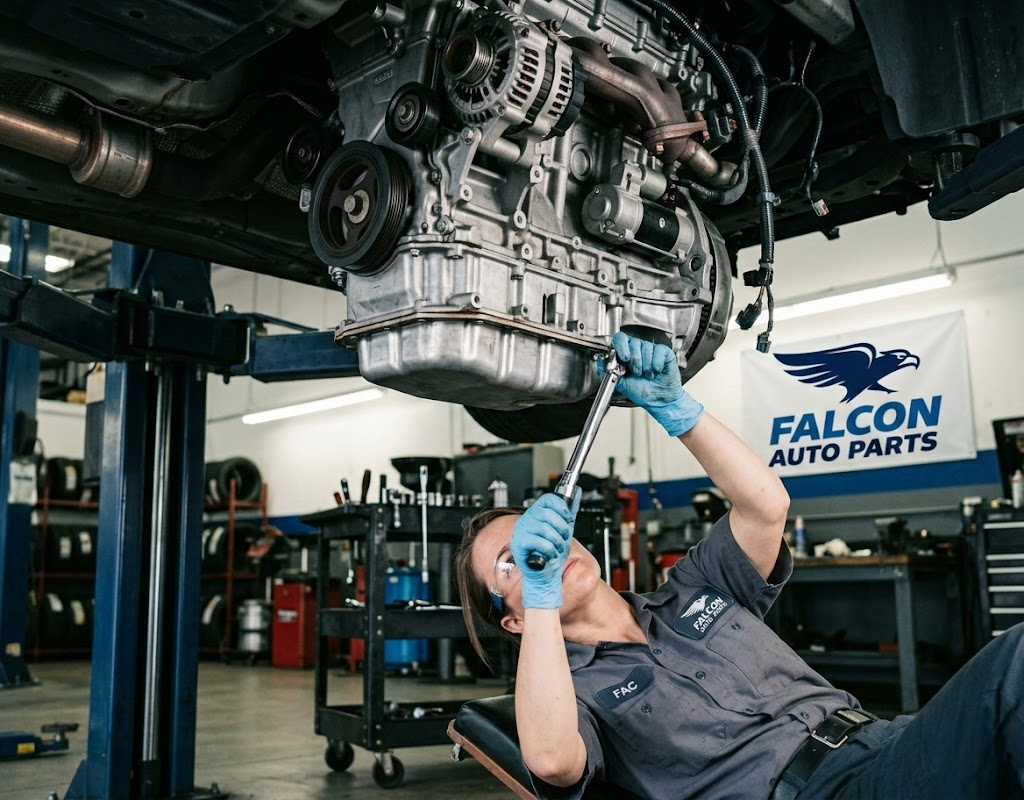 Inspected used aluminum engine oil pan with clean mounting surface