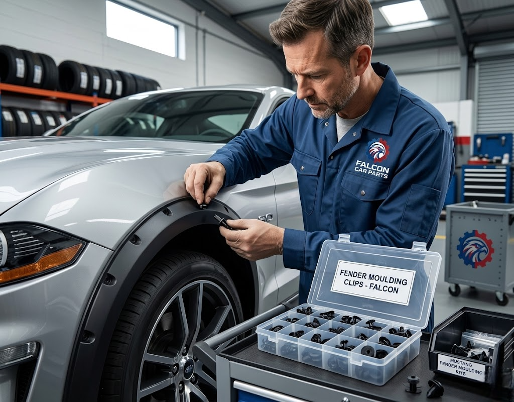 Tested used fender moulding flare with intact mounting tabs and clean surface