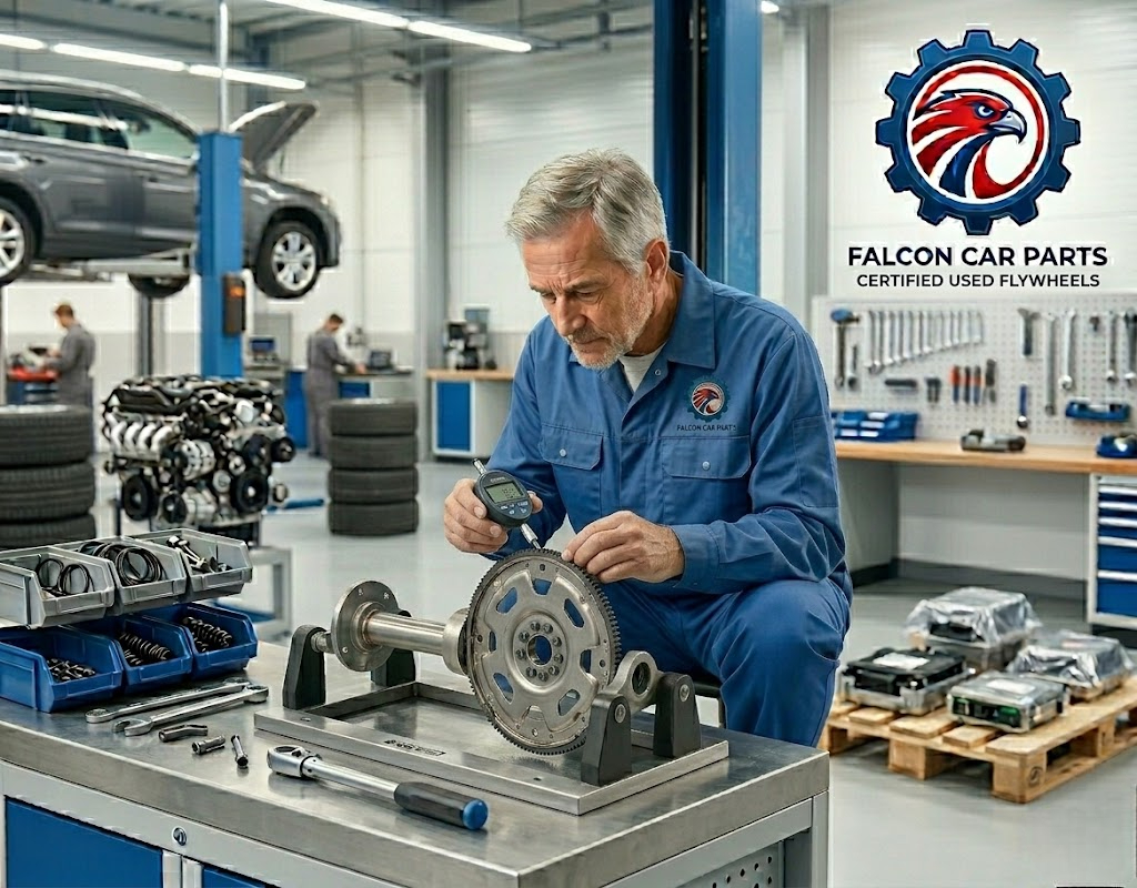 Tested used flywheel with clean ring gear teeth and mounting surface