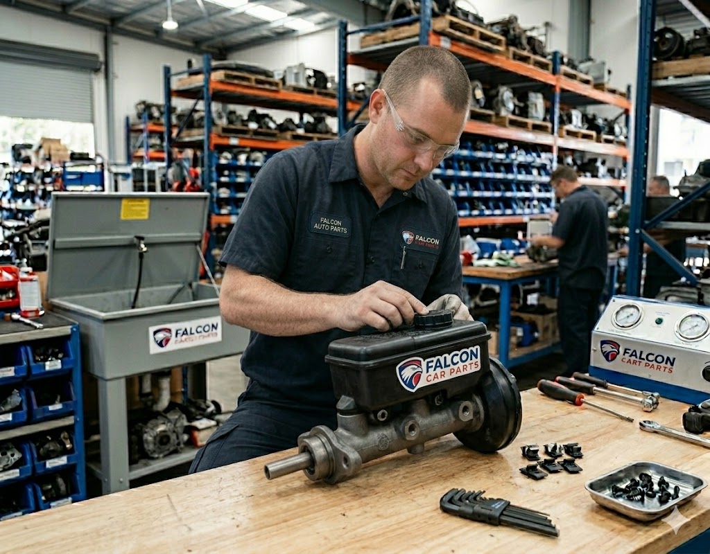 Tested used brake master cylinder with clean reservoir and sensor ports