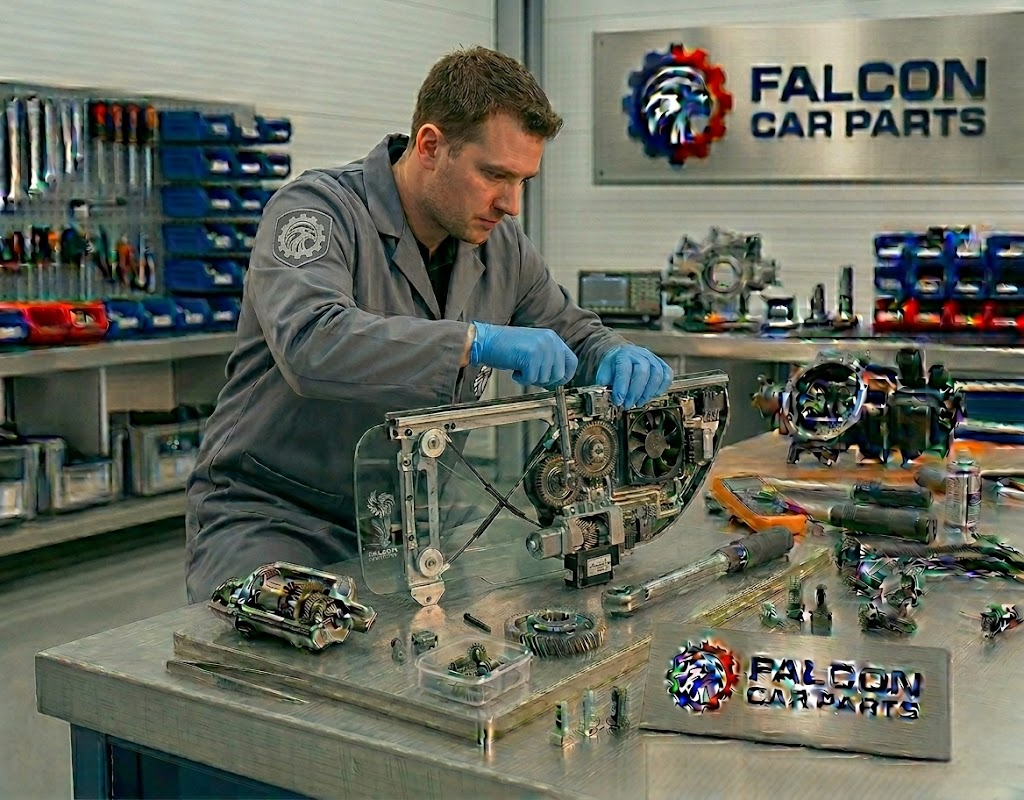 Technical inspection of a rear window regulator