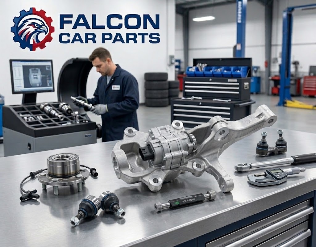 Technician inspecting a rear lower valance