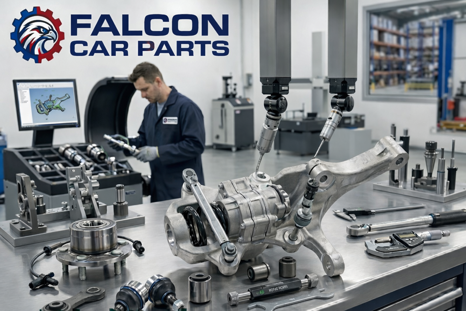 Technical inspection of a rear suspension trailing arm