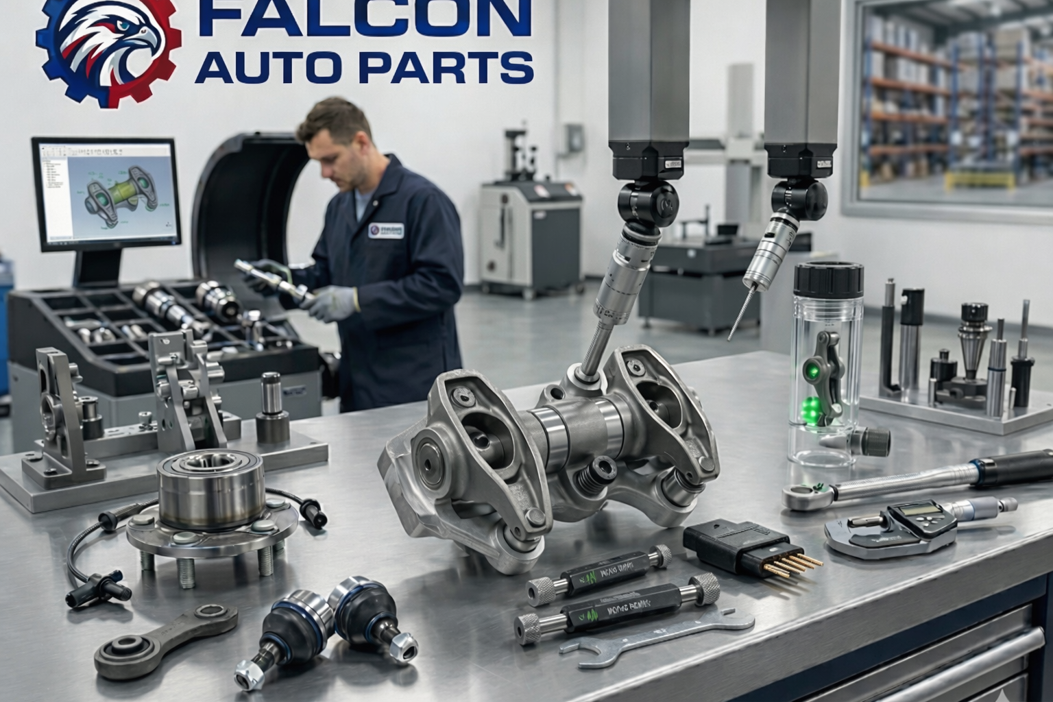 Technical inspection of an engine rocker arm