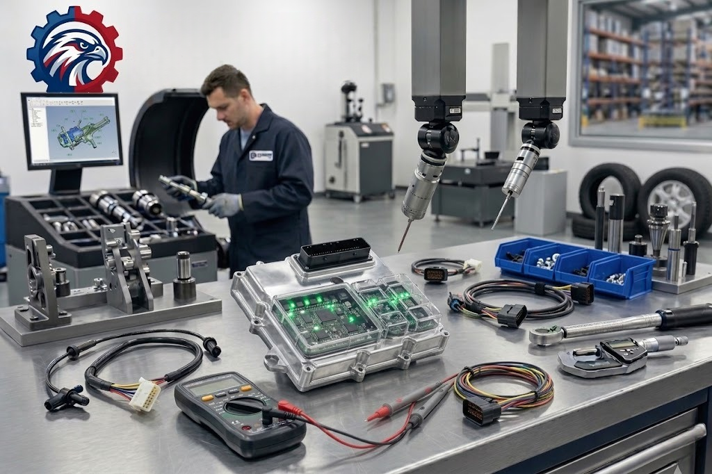 Technician testing used transmission control modules