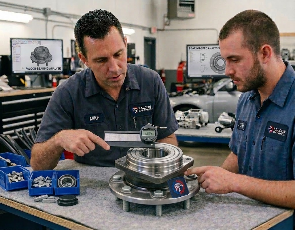 Technical inspection of a wheel hub bearing assembly