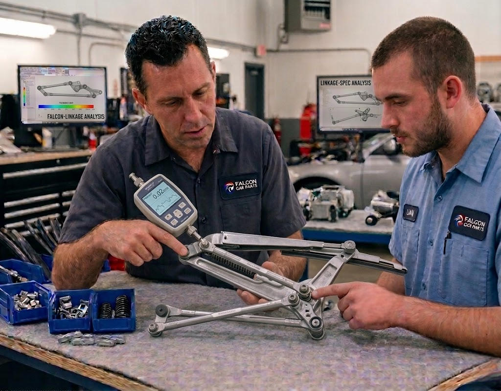 Technical inspection of an OEM wiper transmission linkage