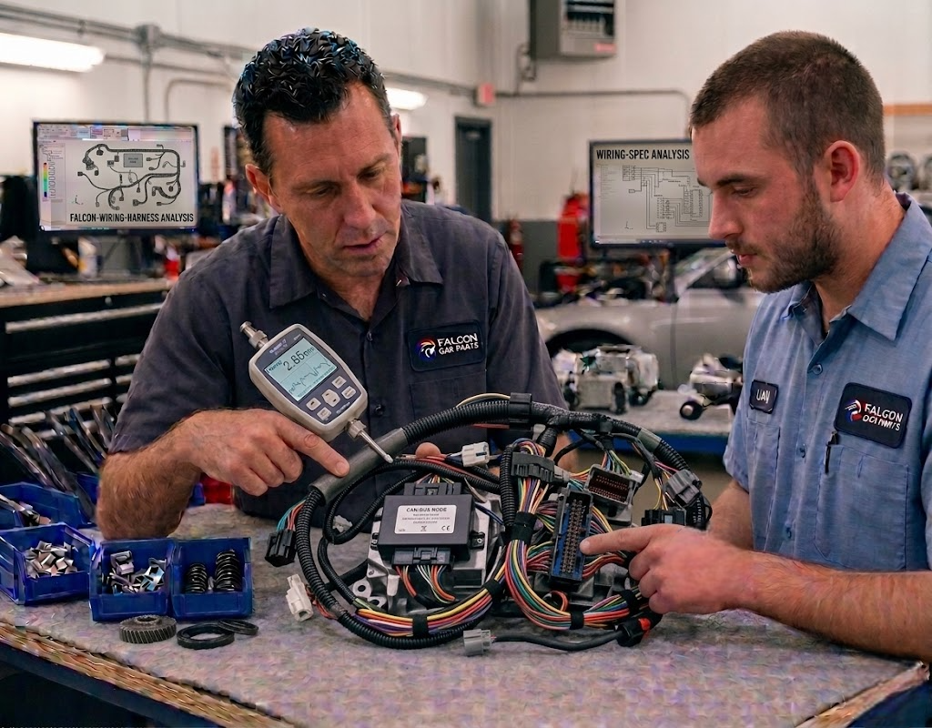 Detailed inspection of a vehicle body wiring loom