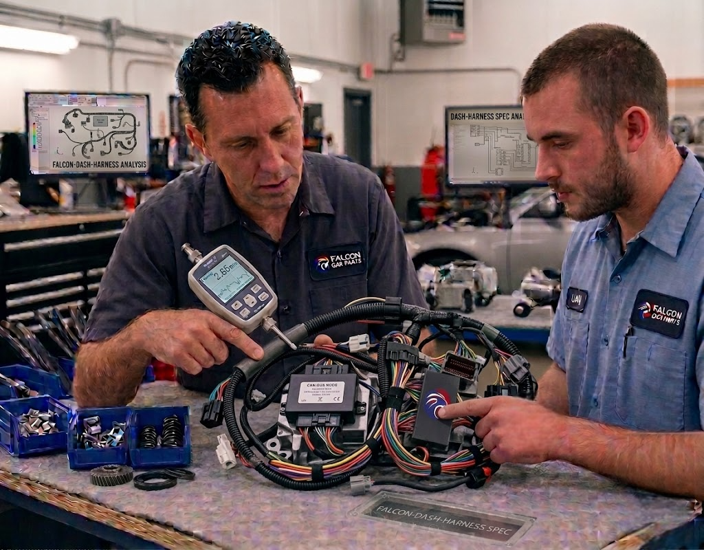 Technical inspection of an OEM dashboard wiring harness