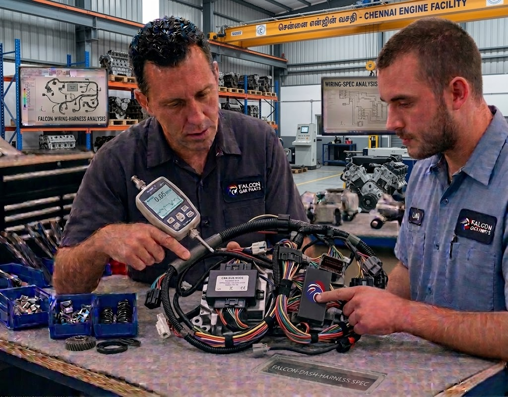 Technical inspection of an OEM engine wiring loom